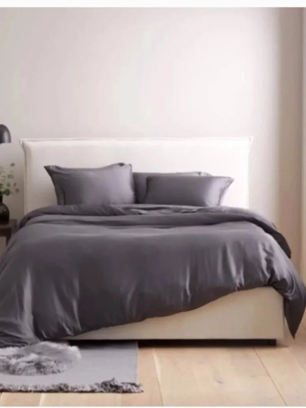 New! Quince Bamboo King Duvet Cover in Charcoal Grey